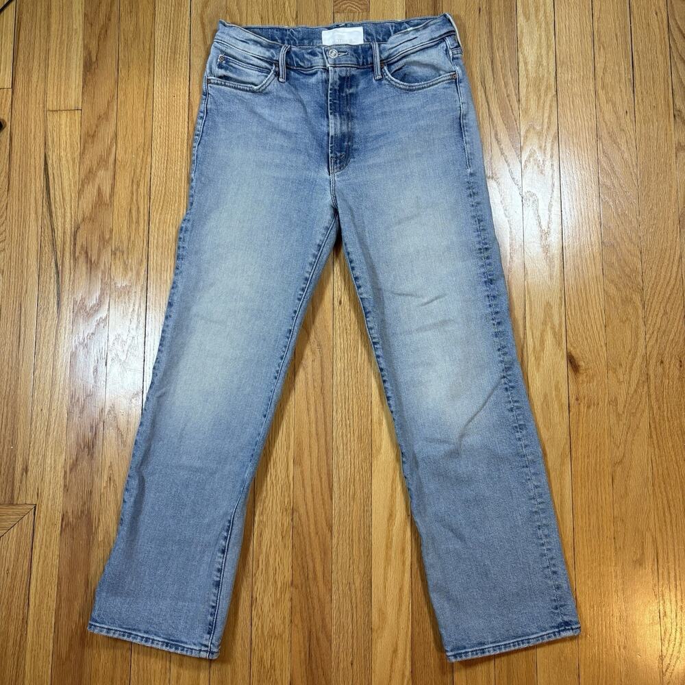 Mother Superior Women’s 30 The Kick It Ankle Jeans Straight Leg in Give It Up